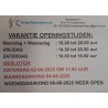 Openingstijden zomervakantie